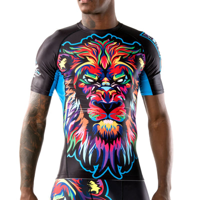 Higher Lion Short Sleeve Compression Rash Guard