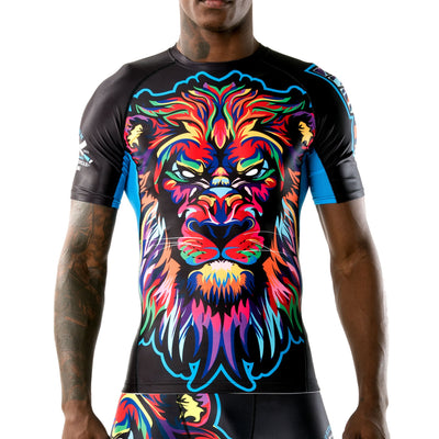 Higher Lion Short Sleeve Compression Rash Guard